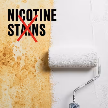 How to Paint Over Nicotine Stains on Walls